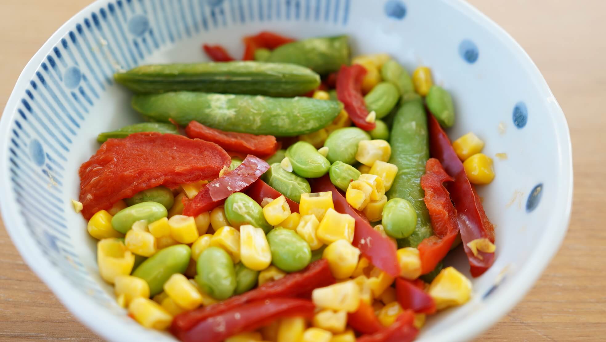 ピカールの冷凍食品「温野菜ミックス」の拡大写真
